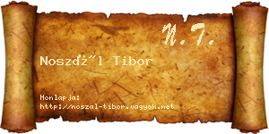 Noszál Tibor névjegykártya